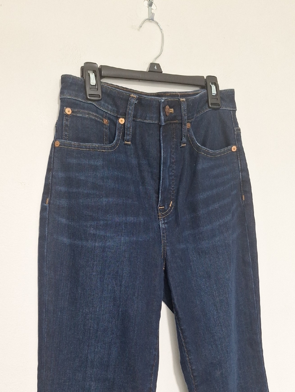 Madewell Curvy Cali Demi-Cut Dark Blue Bootcut Jeans - Picture 4 of 11